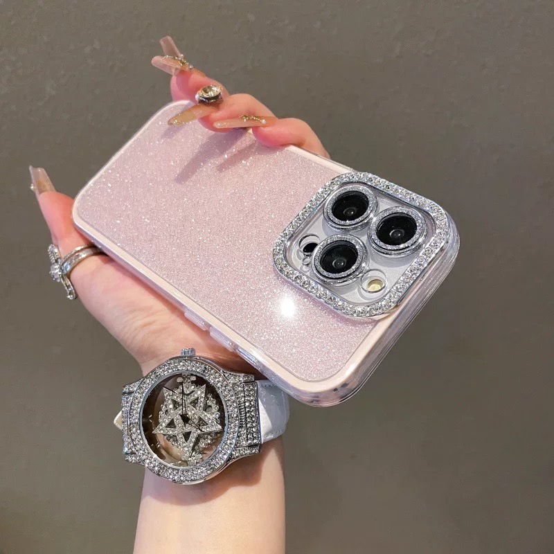 カラーグリッタージュエルカバー iphoneケース