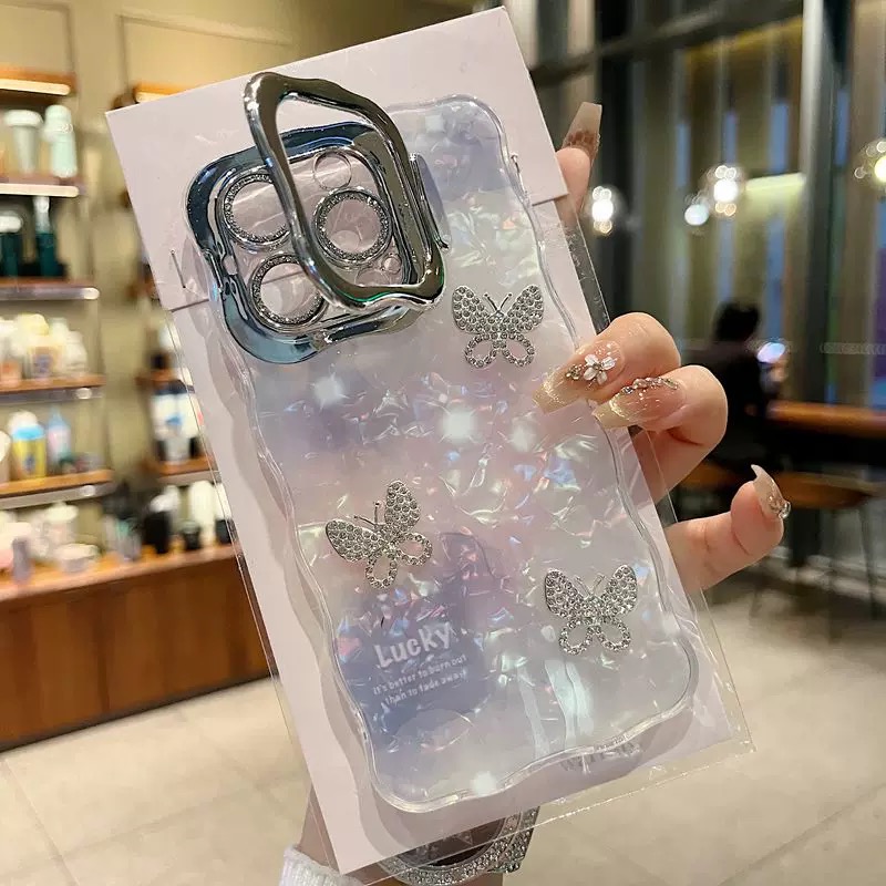 蝶々マーブルスタンド iphoneケース