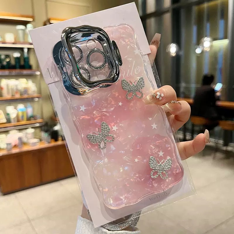 蝶々マーブルスタンド iphoneケース