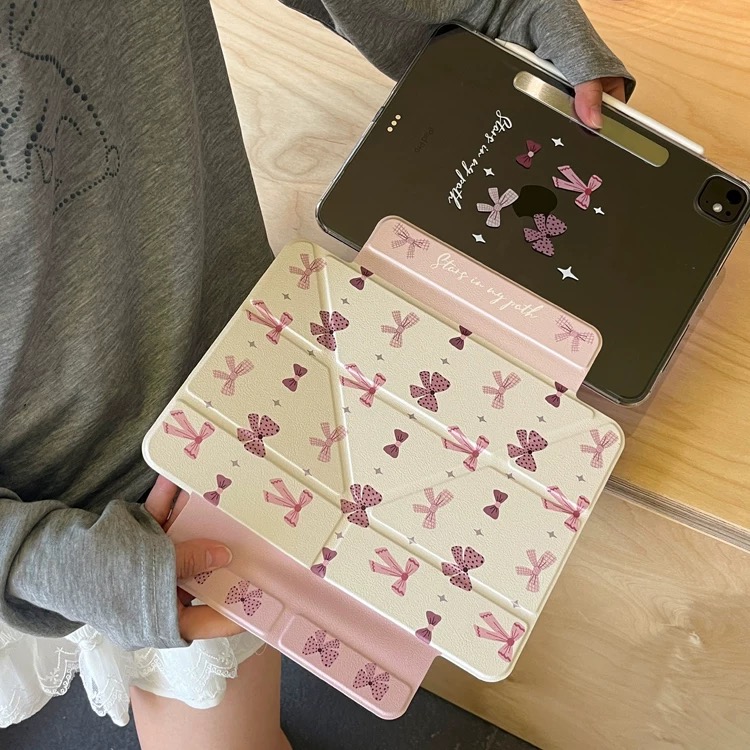 ピンクリボン柄 ipadケース アイパッドケース