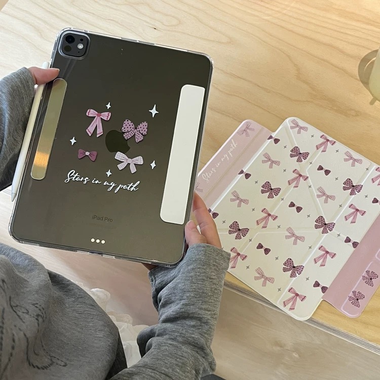 ピンクリボン柄 ipadケース アイパッドケース