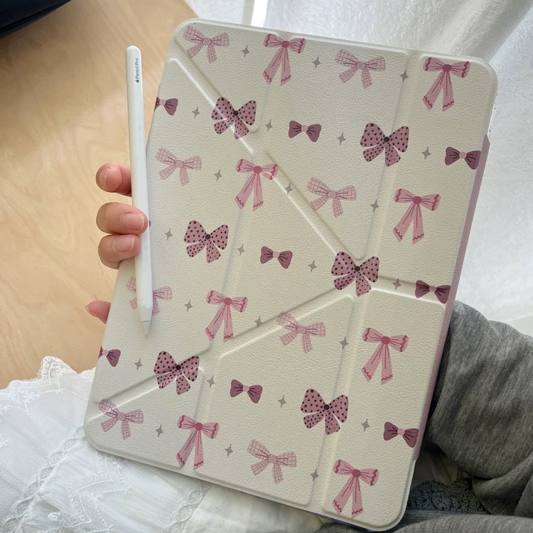 ピンクリボン柄 ipadケース アイパッドケース