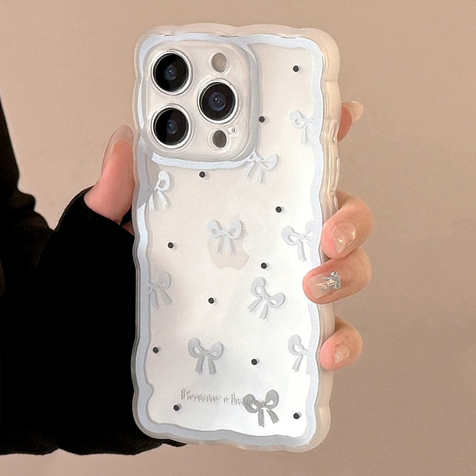 ブルーウェーブリボン iphoneケース