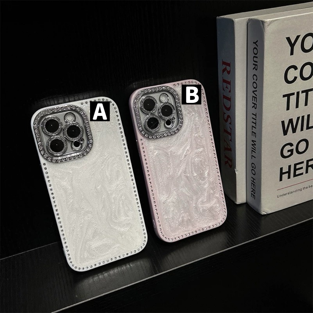 ホワイトピンクジュエル iphoneケース