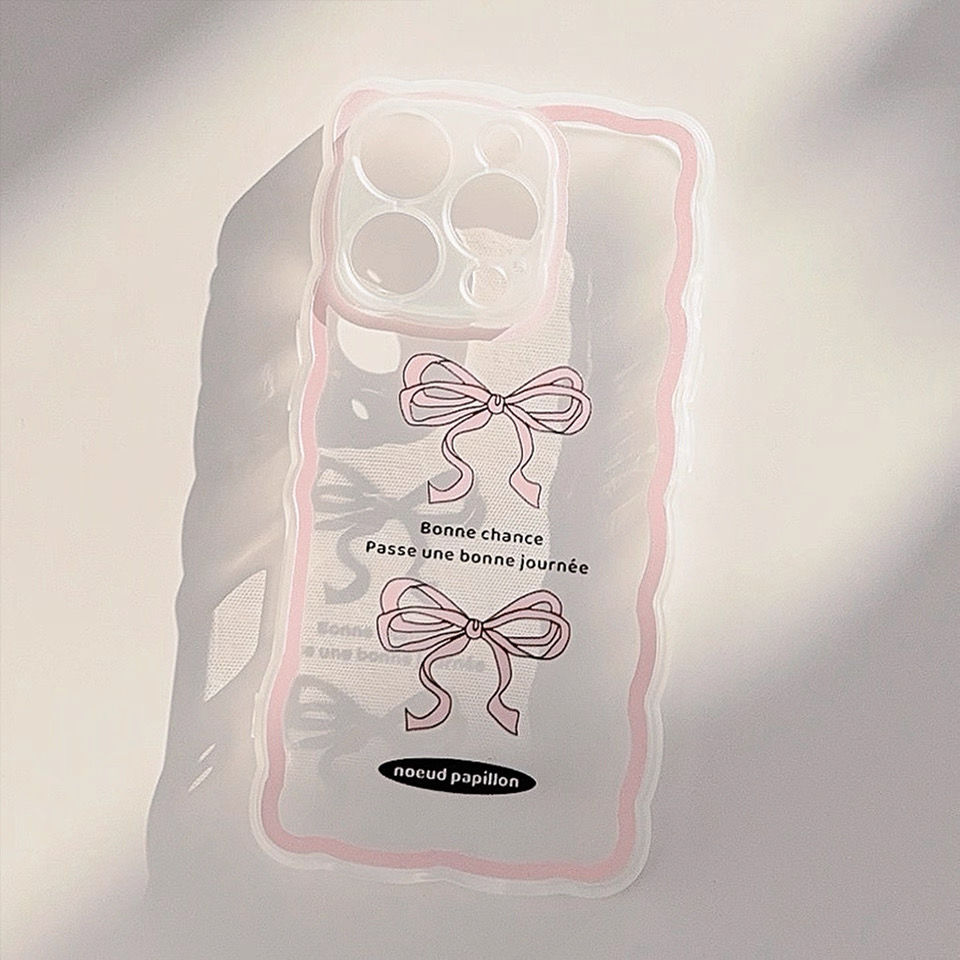 ピンクリボンウェーブ iphoneケース