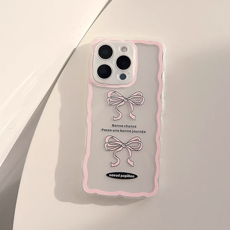 ピンクリボンウェーブ iphoneケース