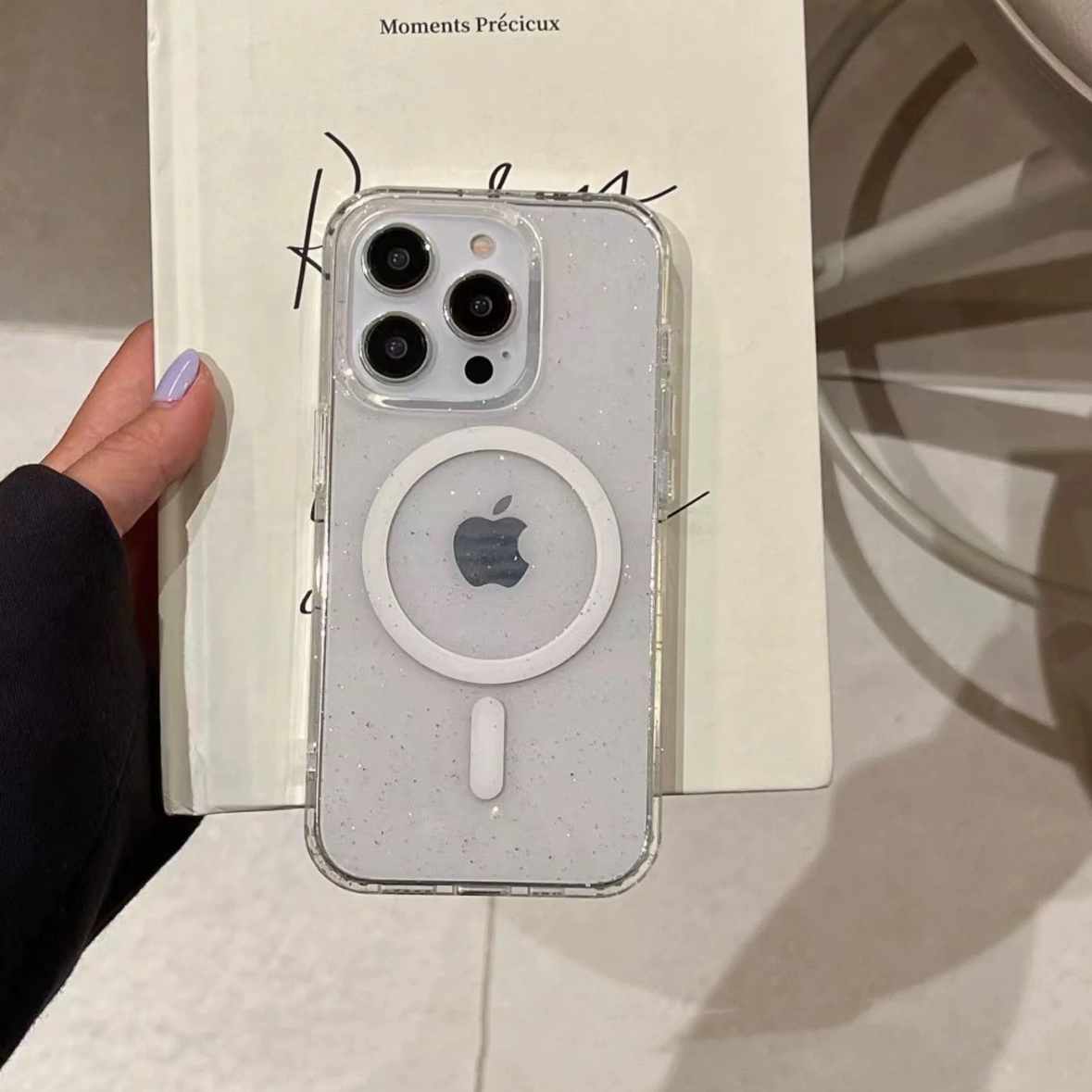 クリアグリッターmagsafe iphoneケース 【Magsafe対応】