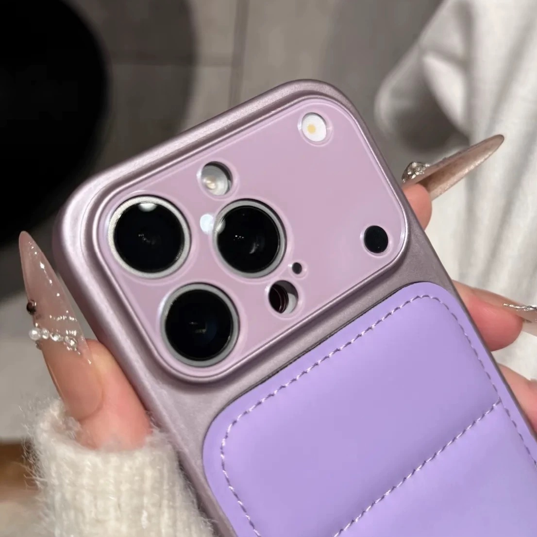 メタリックカラーダウン iphoneケース