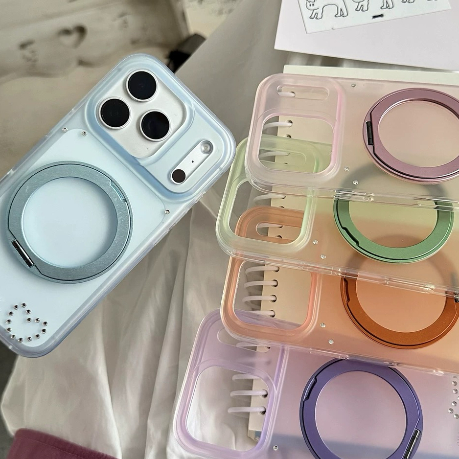 プチハートジュエル magsafe スタンド iphoneケース【Magsafe対応】