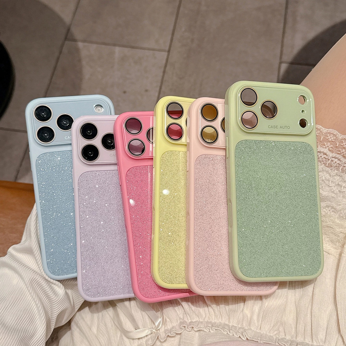 パステルグリッター8色 iphoneケース