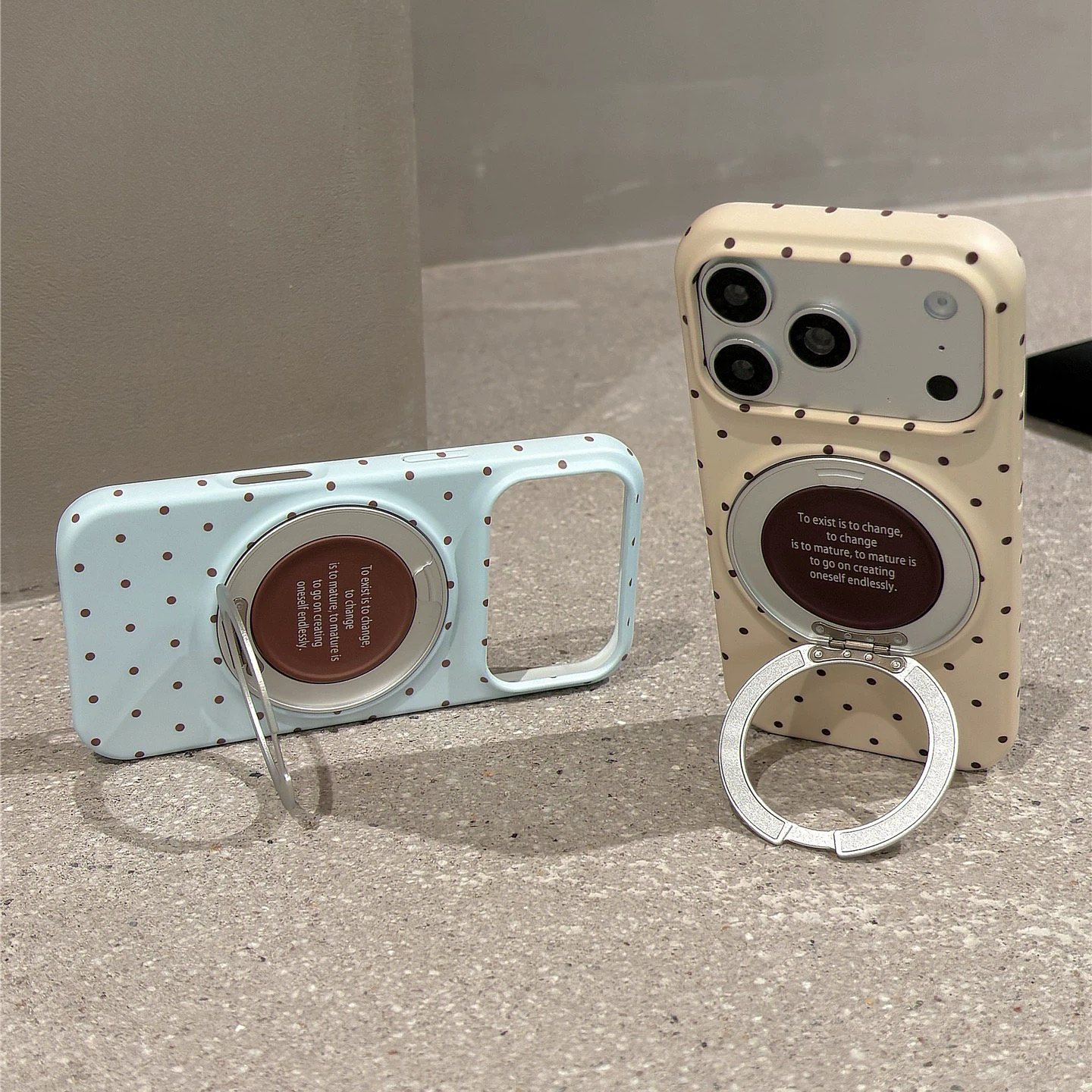 ブラウンレタードット magsafe スタンド iphoneケース【Magsafe対応】-copy-copy